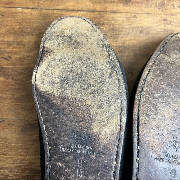 Zelli Mens 9M Black Brown Genuine Ostrich Leather Handmade Italy Penny Loafers - Picture 10 of 11